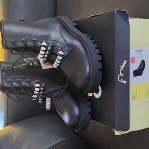 Kids Bronx Lace up Combat Boots